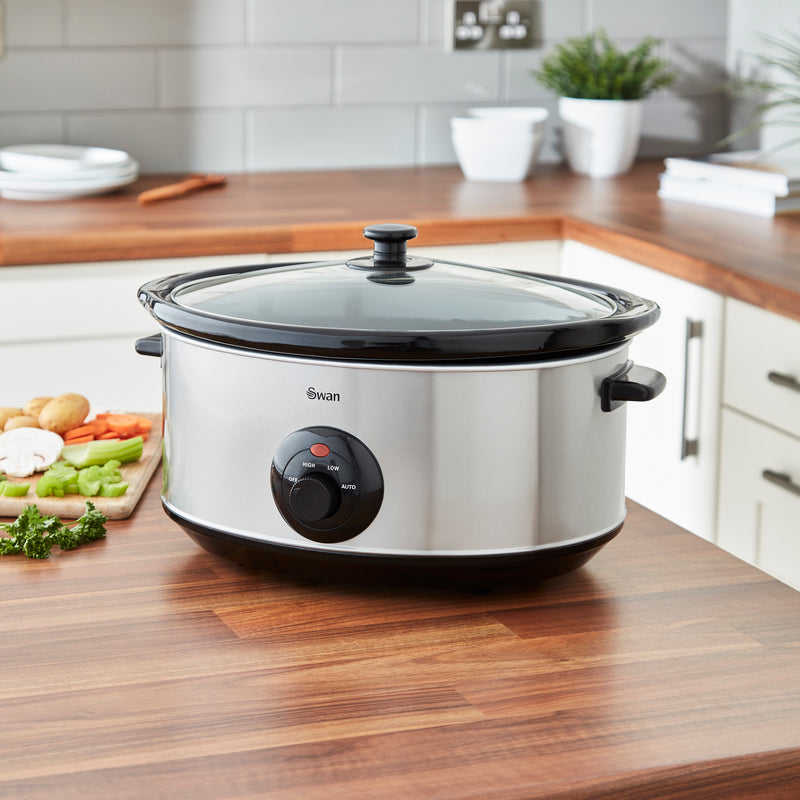 Swan 6.5 Litre Stainless Steel Slow Cooker