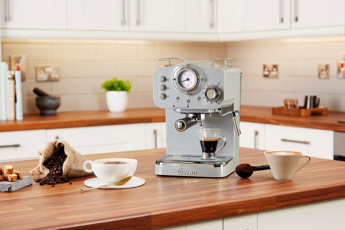 Swan Retro Pump Espresso Coffee Machine Appliances Swan Brand