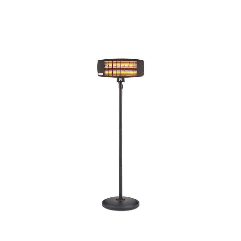 Swan Stand Patio Heater front view shot with stand length shortened